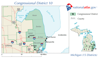 Congressional District 10, served by Republican Candice Miller