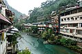 A view of the buildings around the Tonghou River.