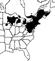 Wood turtle distribution