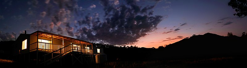 File:Country house at sunset.jpg