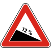 Steep descent