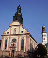 The two churches in the centre