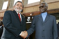 Mathieu Kérékou with former president of Brazil Lula da Silva in 2006