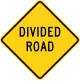 Divided road