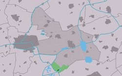 Location of the village in Tytsjerksteradiel