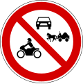 II-19.1 Forbidden for motor vehicles, motorcycles, and horsecarts