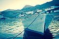 wooden boat In a small Moroccan village