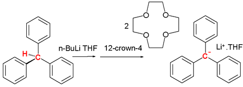 triphenylmethane anion的形成