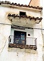 Detalle de balcón con tejaroz en una casa de Vallanca (Valencia), 1895.