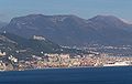 View of Salerno from the Amalfi coast