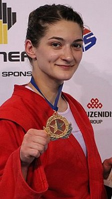 Анастасия Валова на Чемпионате Европы по самбо, 2018 год. Греция.