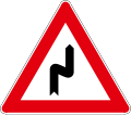 Double curve, first to right