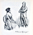 Image 21"Oh Edward! How can you?", a late-19th-century illustration from Sense and Sensibility (1811) by Jane Austen, a pioneer of the genre (from Romance novel)