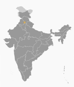 Location of Chandigarh in India