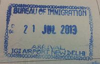 Entry stamp