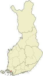 Location of Kaarina in Finland