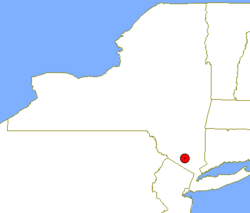 Location of Kiryas Joel within New York