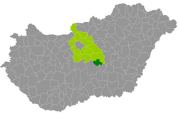 Nagykőrös District within Hungary and Pest County.