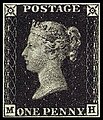 Image 11The Penny Black, the world's first postage stamp (1 May 1840) (from Postage stamp)