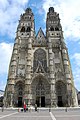 West façade of Tours Cathedral (towers completed 1547)