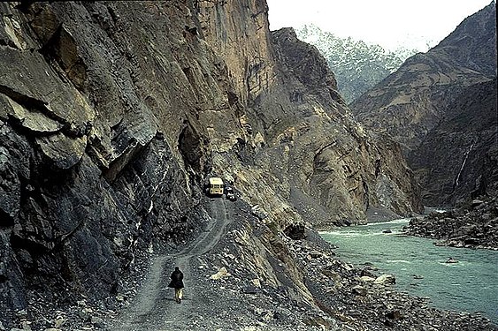 The Pamir Highway between Dushanbe and Khorugh