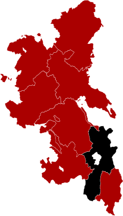 Burnham Hundred (black) shown in Buckinghamshire