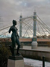 Francis Derwent Wood's Atalanta (credited as "Chelsea Embankment statue"), London, England