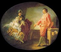 Les Débuts du Modèle Or Model's First Lesson, 1770, found in Musée Jacquemart-André