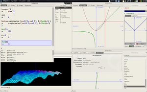 KAlgebra showing its different tabs