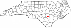 Location of Clinton within North Carolina.