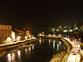 Río Avia nocturno en Ribadavia