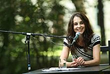 Silke Scheuermann reading at the Erlanger Poetenfest 2014