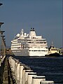 A tug boat controlling the docking of the Silver whisper (Newcastle, Australia on 19 Jan 209)]]