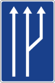 S-53b Transition from two to three traffic lanes