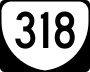 State Route 318 marker