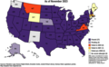 Image 4Map showing U.S. states where anti-BDS legislation has passed, is pending, or has failed as of November 2023 (from Freedom of speech by country)