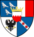 Coat of arms for Conrad von Reventlow (1644–1708) 1673