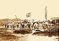 Image 8Flag flown by Fidel Vélez and his men during the "Intentona de Yauco" revolt. (from History of Puerto Rico)