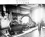 An engine in the brewing room of the original Qingdao Brewery (now Tsingtao Brewery) in Qingdao