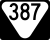 State Route 387 marker