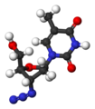 Chemical structure of zidovudine (AZT)