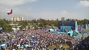 Drivers on the podium after the 2020 Santiago ePrix race