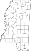 Location of Tucker, Mississippi