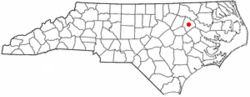 Location of Tarboro, North Carolina