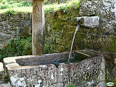 Pileta medieval de la fuente de Tomeza (Pontevedra).