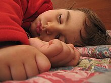 Image of a sleeping child's face