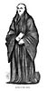 A woodcut of a monk