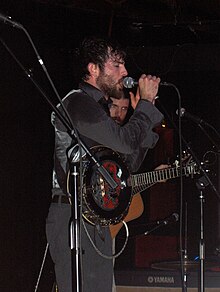 Performing with Avett Brothers in 2008