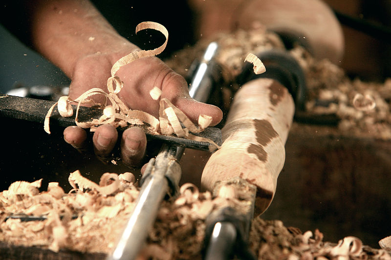 File:Woodturning Indonesia.jpg