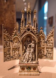 Ivory portable altar, 14th Century, French